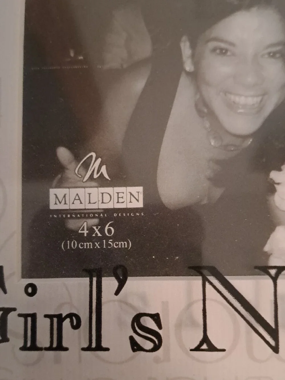 Malden Black Picture Frame with 'Girl's Night Out' Mat